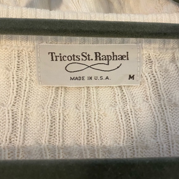 Tricots St Raphael White Men’s Sweater. Like New! - Picture 3 of 5